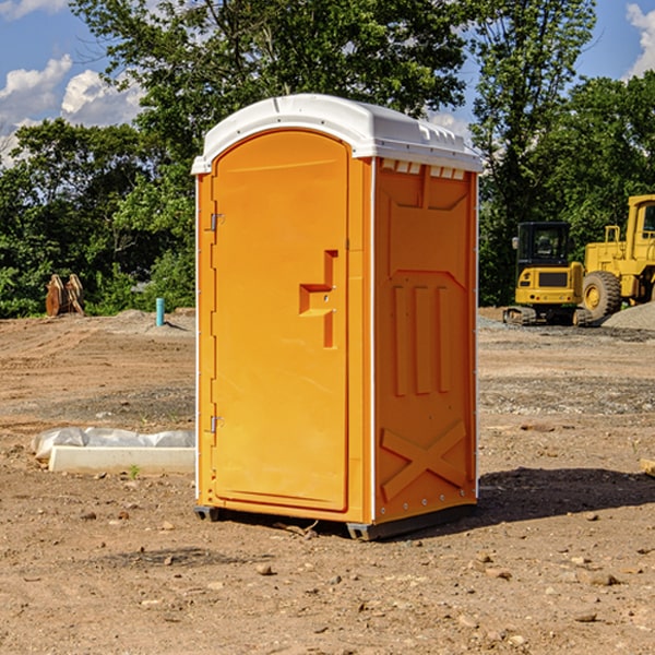 how often are the porta potties cleaned and serviced during a rental period in Gates County North Carolina